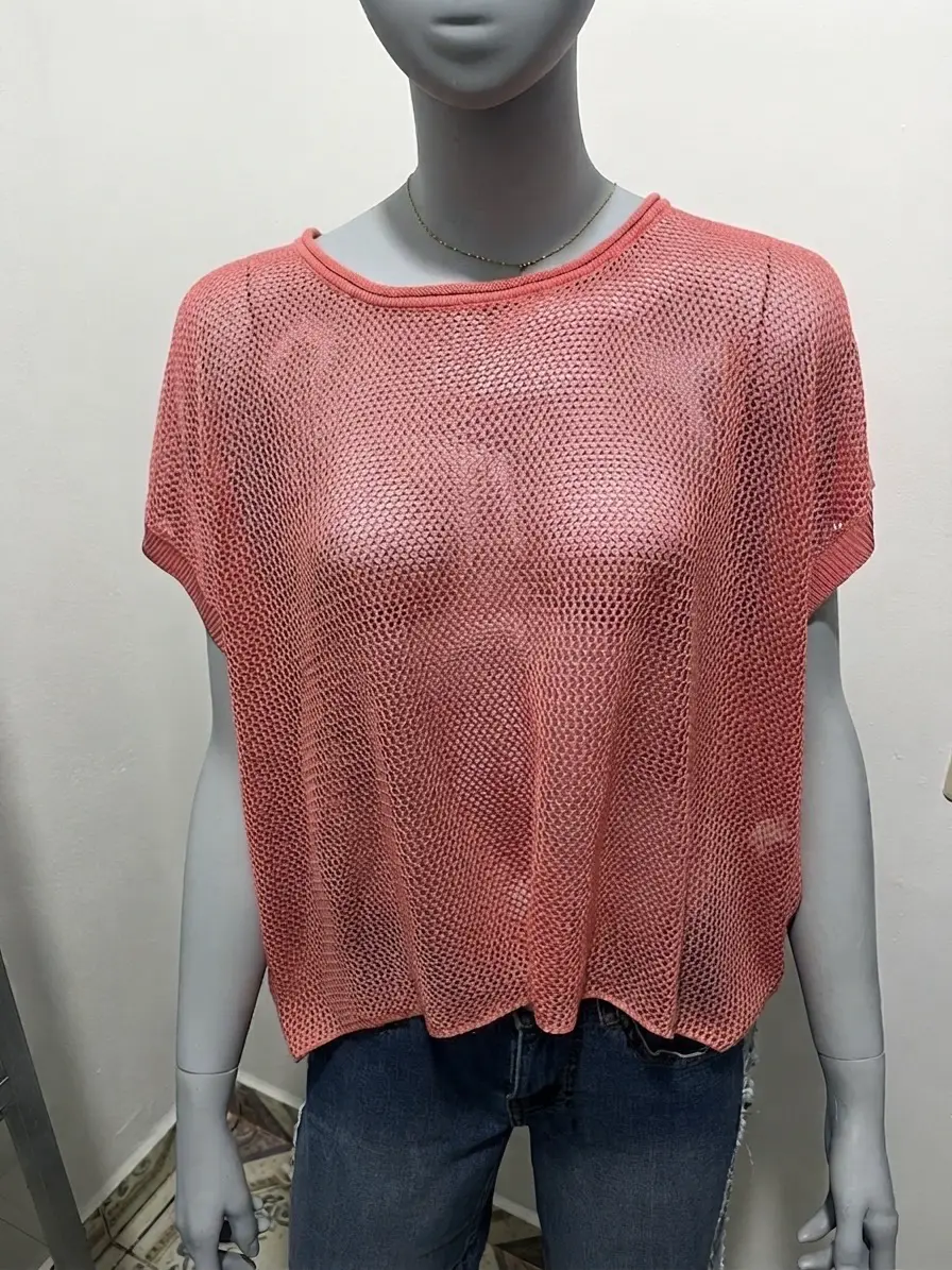 Blusa Tejida Coral Elegante