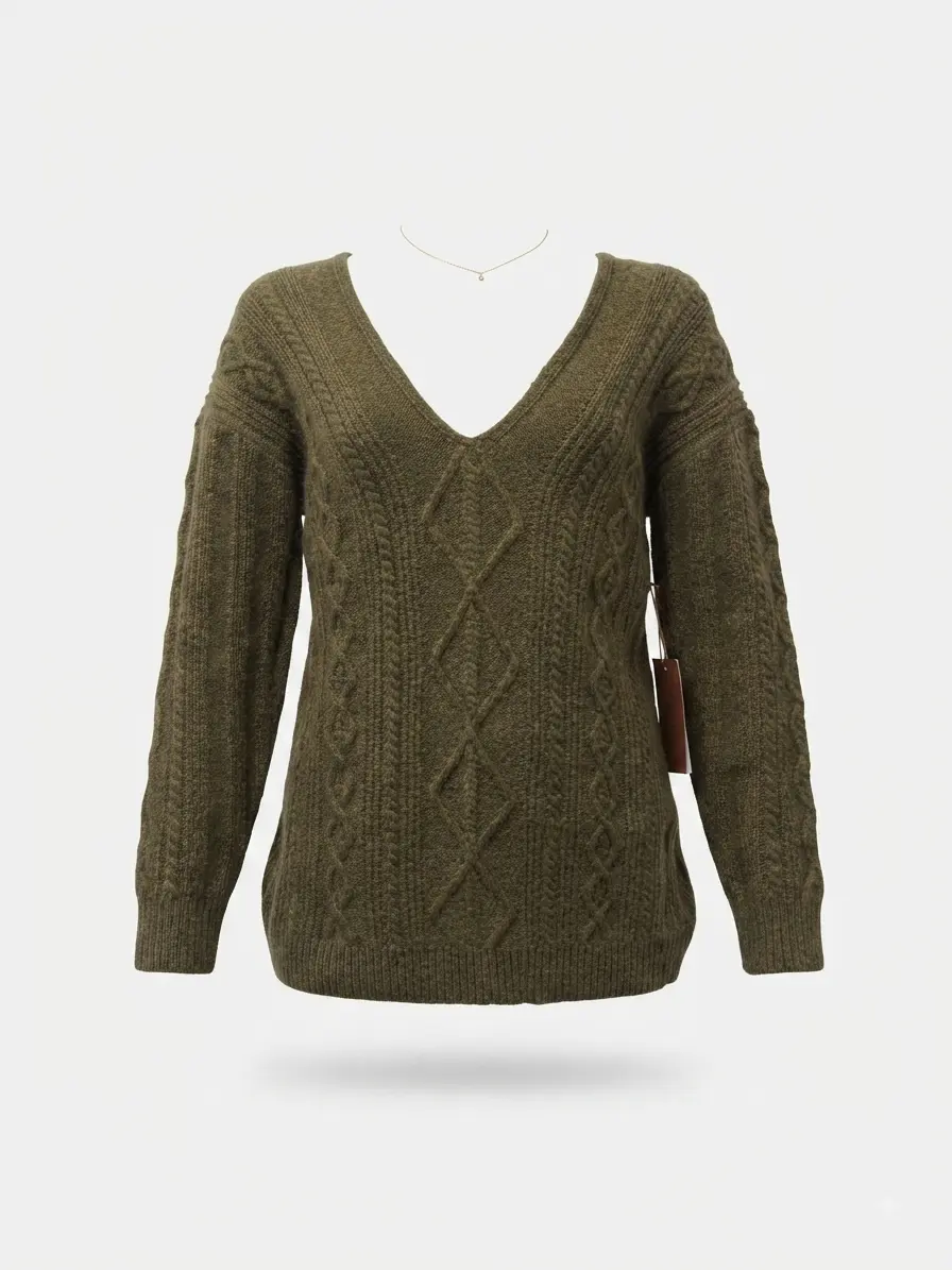 Jersey Verde con Trenzas