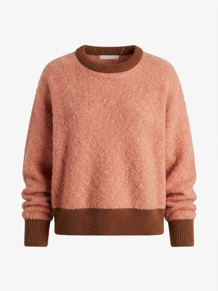 Jersey Suave Coral con Cuello Alto