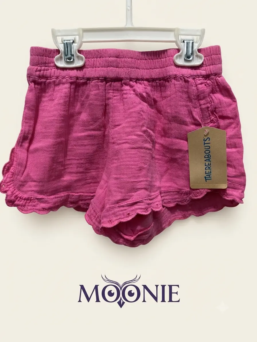 Shorts Rosas con Encaje