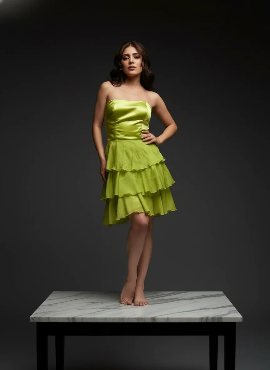 Vestido Fiesta Volantes Lima
