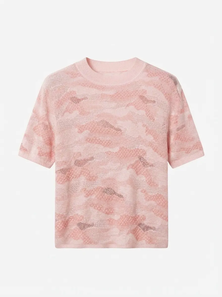 Suéter Rosa Camuflado Veraniego