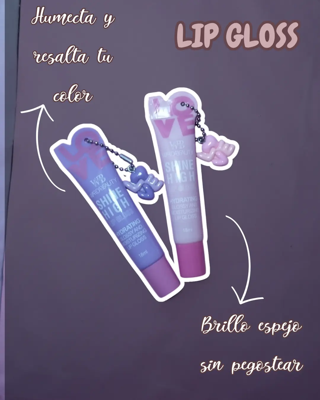 Lip Gloss Shine High con Llaverito
