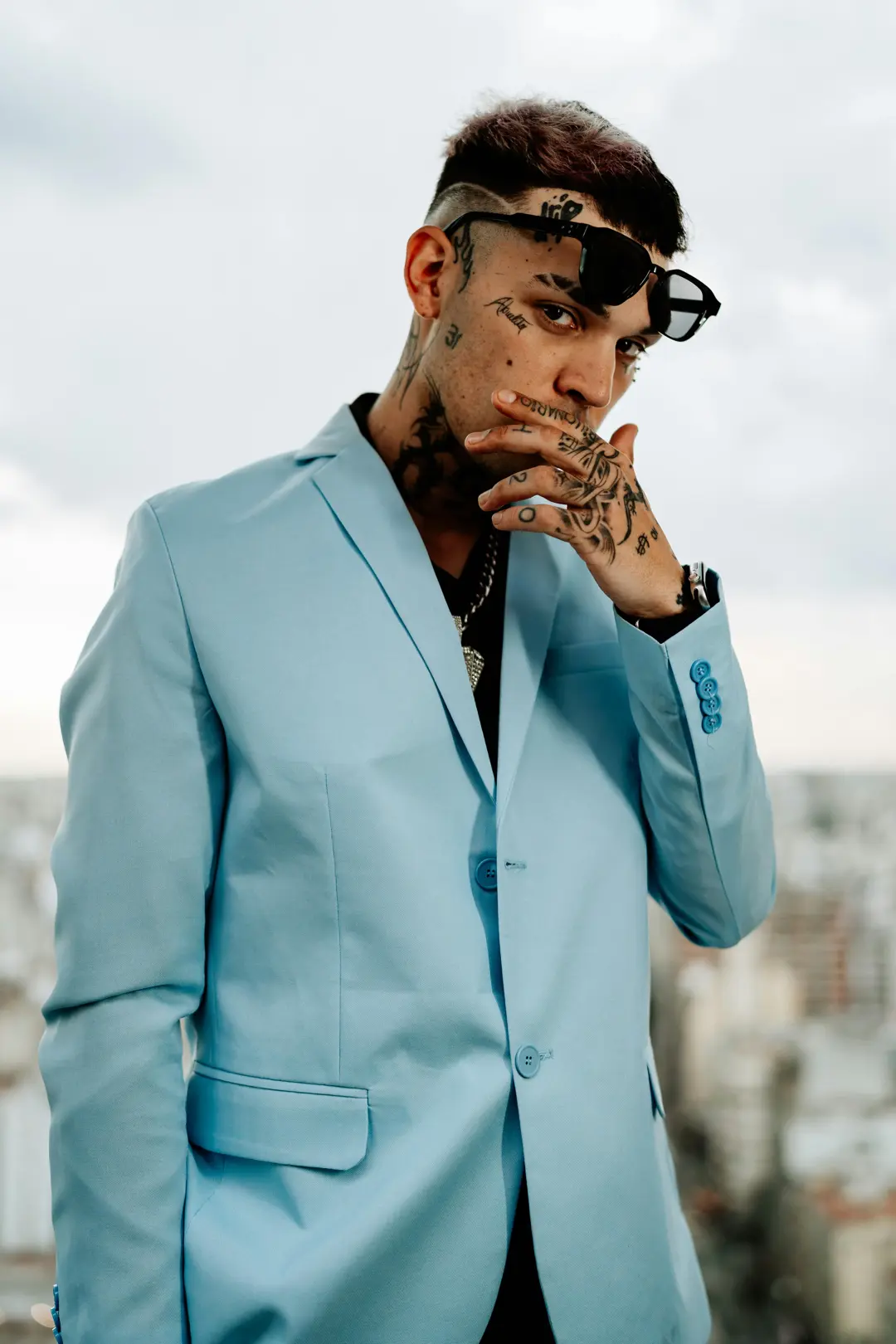 Blazer Moderno Azul Cielo