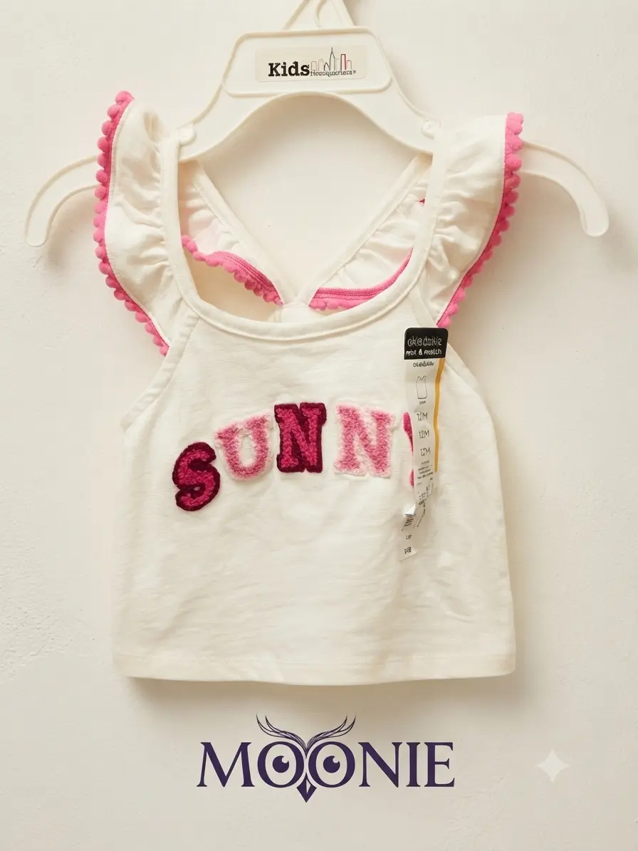 Camiseta "Sunny" con Pompones